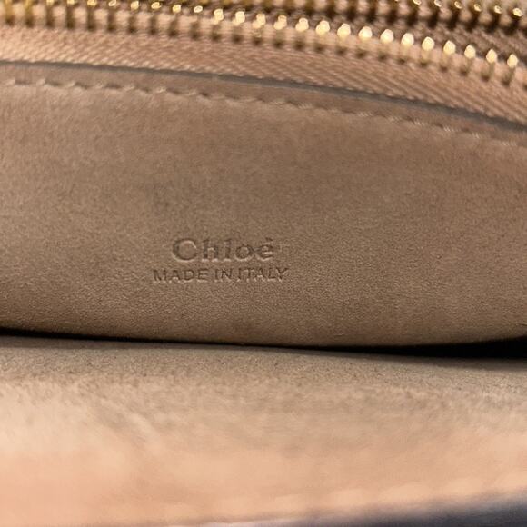 Chloe Faye Medium Shoulder Bag Motty Gray Leather - Picture 13 of 15